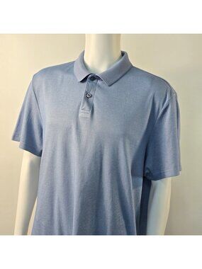 Tasso Elba Blue Polo Shirt Supima Cotton Blend Size XL